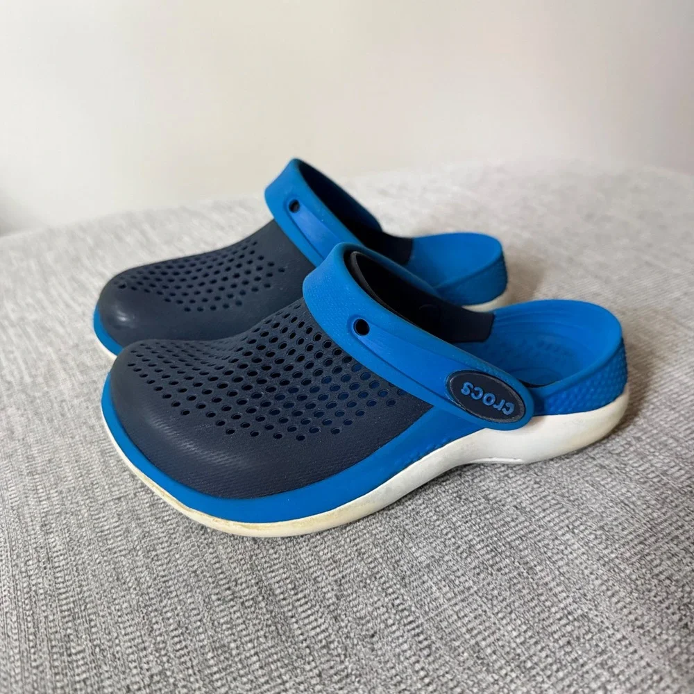 Crocs Kids LiteRide Clog Navy Blue Sporty Comfort Slip On Water Shoes